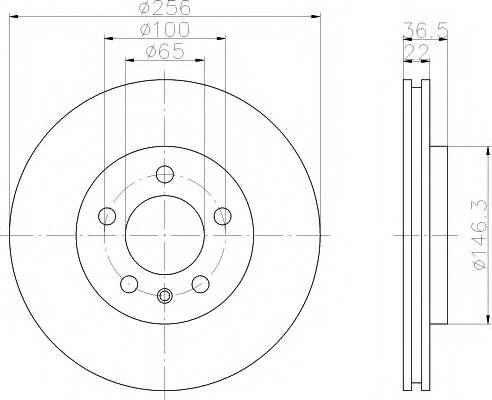 HELLA 8DD 355 105-361 Тормозной диск