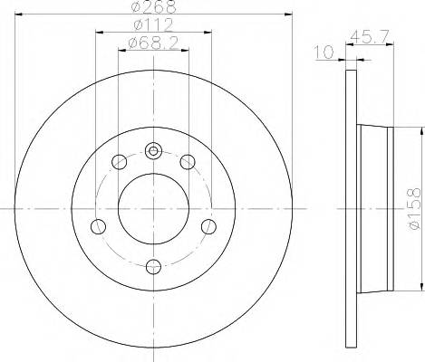 HELLA 8DD 355 104-501 Тормозной диск