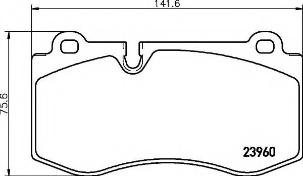 HELLA 8DB 355 011-401 Комплект тормозных колодок,