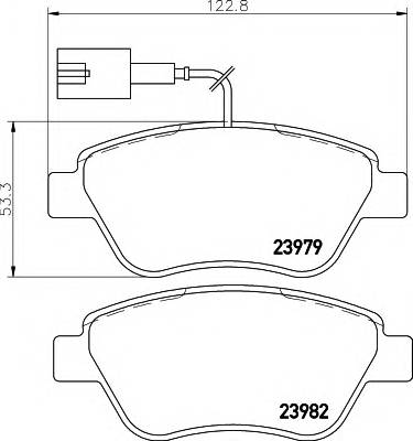 HELLA 8DB 355 012-841 Комплект гальмівних колодок,