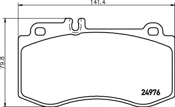 HELLA 8DB 355 014-821 Комплект гальмівних колодок,