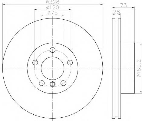 HELLA 8DD 355 119-531 Тормозной диск