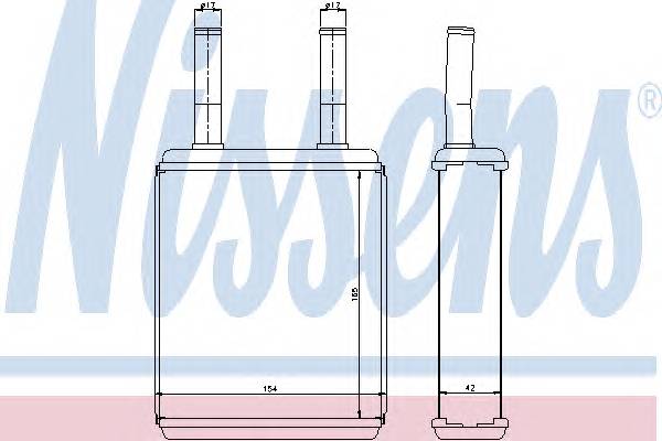 NISSENS 77600 Теплообменник, отопление салона