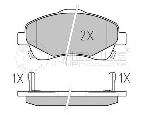 MEYLE 025 237 6819/W Комплект гальмівних колодок,