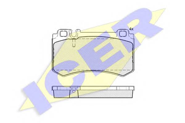 ICER 181680 Комплект тормозных колодок,