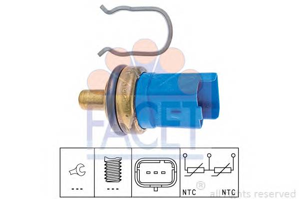 FACET 7.3293 Датчик, температура масла;