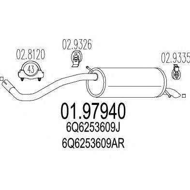 MTS 01.97940 Глушитель выхлопных газов