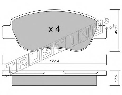 TRUSTING 797.0 Комплект тормозных колодок,