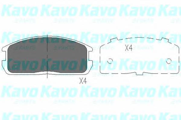 KAVO PARTS KBP-5524 Комплект гальмівних колодок,