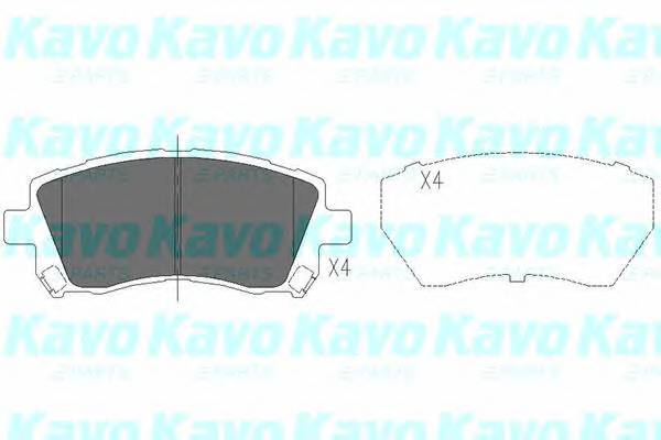 KAVO PARTS KBP-8001 Комплект тормозных колодок,