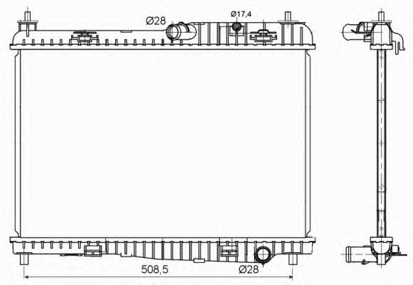 NRF 53152 Радиатор, охлаждение двигателя