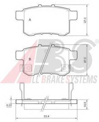 A.B.S. 37756 Комплект тормозных колодок,