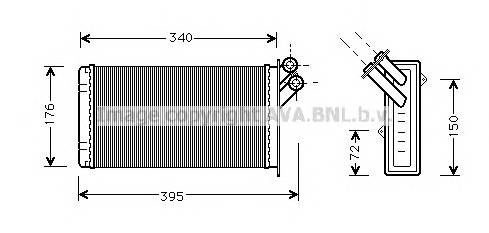 AVA QUALITY COOLING CN6129 Теплообменник, отопление салона