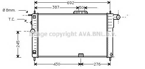 AVA QUALITY COOLING DWA2001 Радиатор, охлаждение двигателя