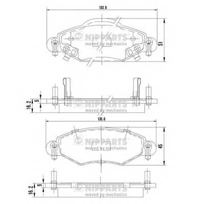 NIPPARTS J3602113 Комплект тормозных колодок,