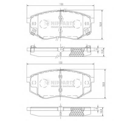 NIPPARTS N3600545 Комплект гальмівних колодок,