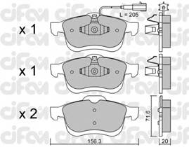 CIFAM 822-824-0 Комплект гальмівних колодок,