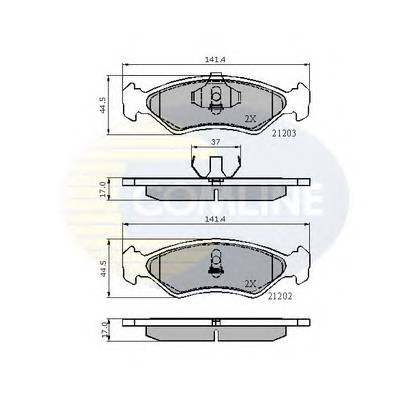 COMLINE CBP0502 Комплект тормозных колодок,