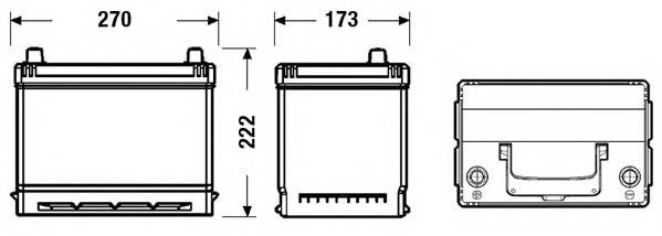 EXIDE EB705 Стартерная аккумуляторная батарея;