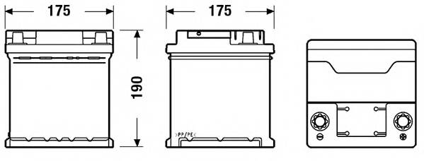 EXIDE EB440 Стартерная аккумуляторная батарея;