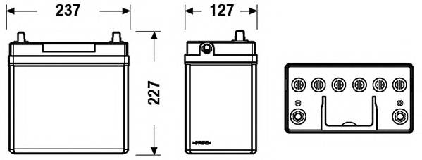 EXIDE EB456 Стартерная аккумуляторная батарея;