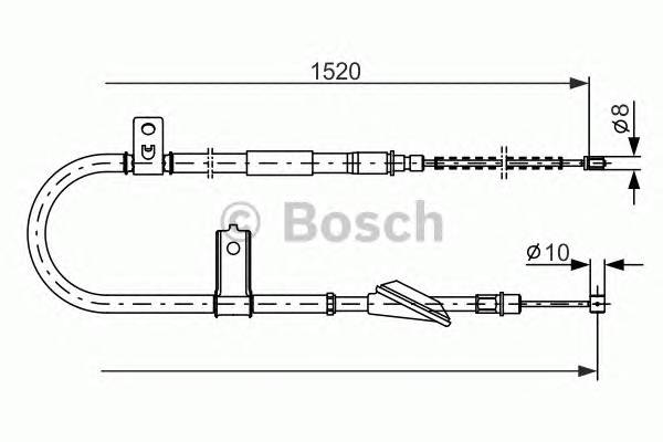 BOSCH 1 987 477 613 Трос, стоянкова гальмівна