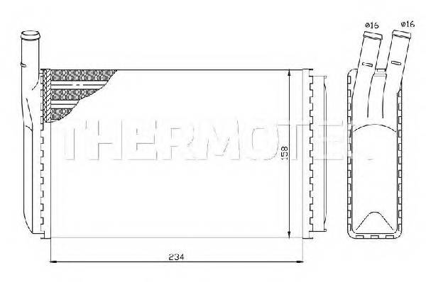 THERMOTEC D6W003TT Теплообменник, отопление салона