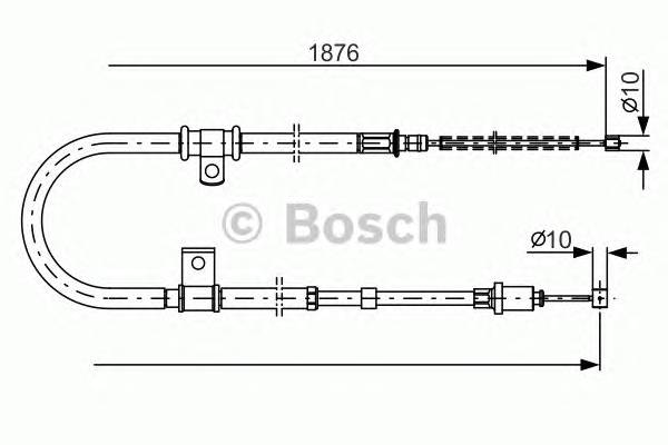 BOSCH 1 987 482 183 Трос, стояночная тормозная