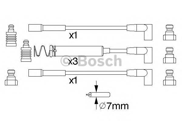 BOSCH 0 986 356 723 Комплект дротів запалювання