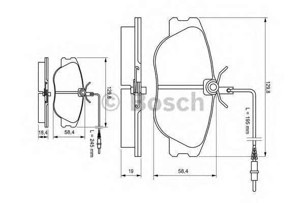 BOSCH 0 986 424 033 Комплект гальмівних колодок,