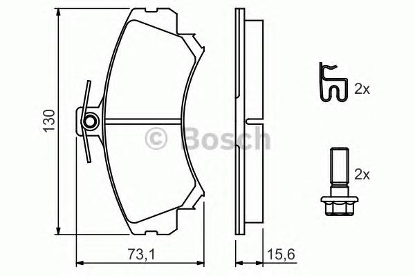 BOSCH 0 986 424 371 Комплект гальмівних колодок,