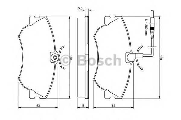 BOSCH 0 986 424 451 Комплект тормозных колодок,