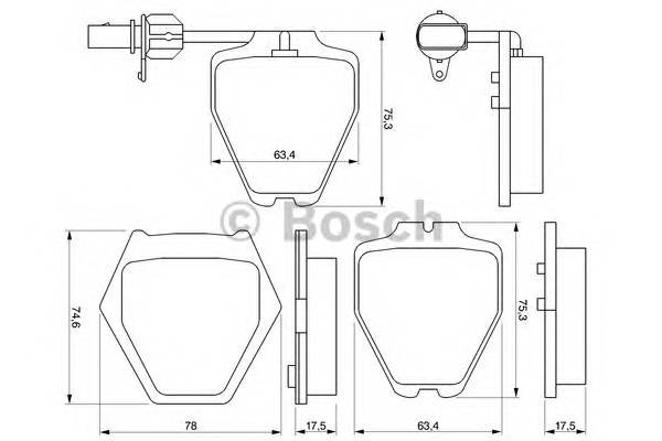 BOSCH 0 986 424 690 Комплект тормозных колодок,