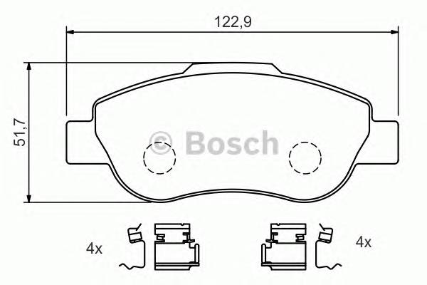 BOSCH 0 986 424 786 Комплект тормозных колодок,