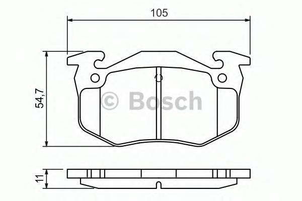 BOSCH 0 986 460 970 Комплект тормозных колодок,