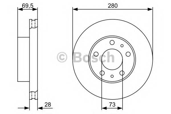 BOSCH 0 986 479 313 Гальмівний диск