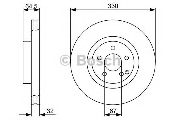 BOSCH 0 986 479 332 Гальмівний диск