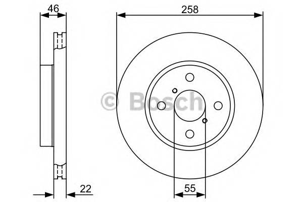 BOSCH 0 986 479 363 Гальмівний диск