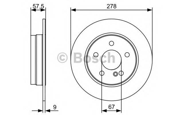 BOSCH 0 986 479 409 Тормозной диск