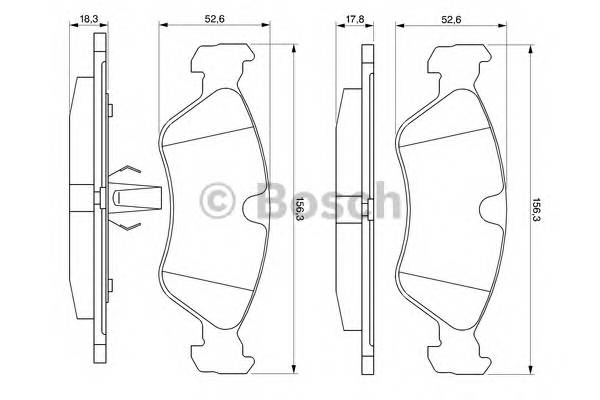 BOSCH 0 986 491 900 Комплект тормозных колодок,