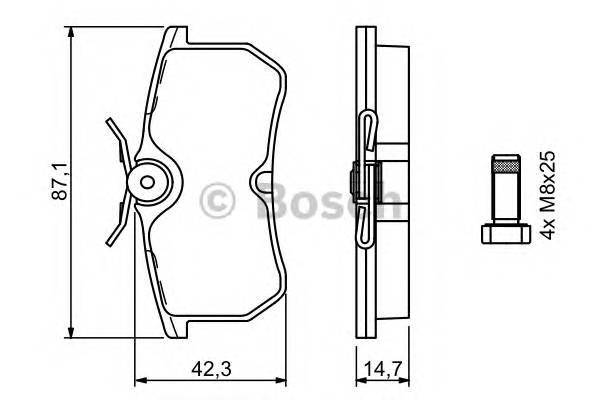 BOSCH 0 986 494 011 Комплект тормозных колодок,