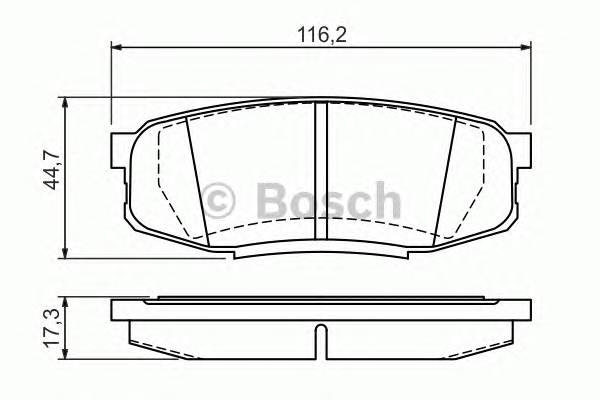 BOSCH 0 986 494 380 Комплект гальмівних колодок,