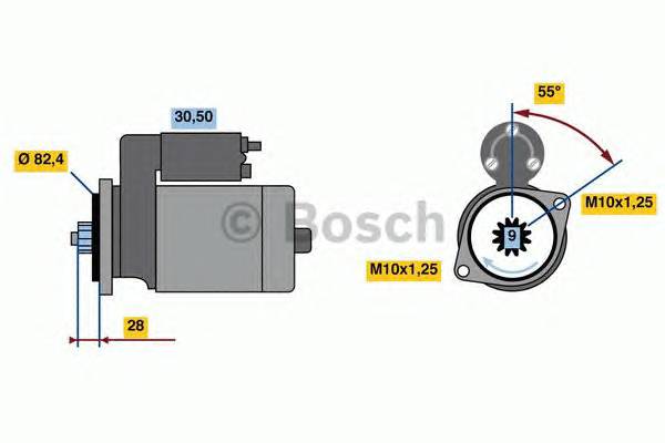 BOSCH 0 986 022 820 Стартер