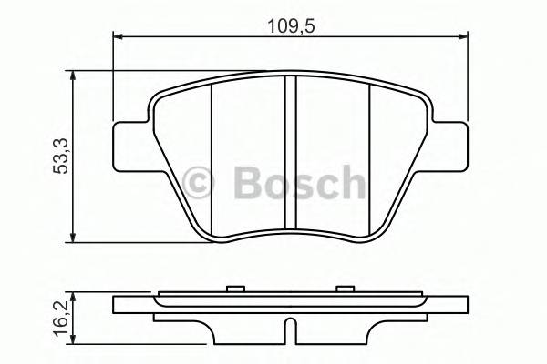 BOSCH 0 986 494 416 Комплект тормозных колодок,