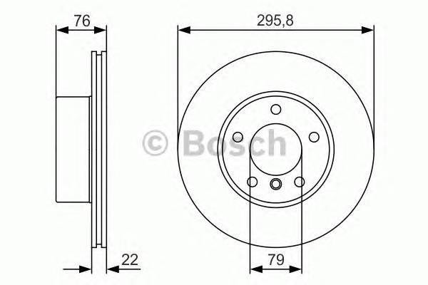 BOSCH 0986479R72 Тормозной диск Bosch