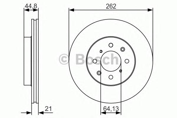 BOSCH 0986479R80 Диск гальмівний