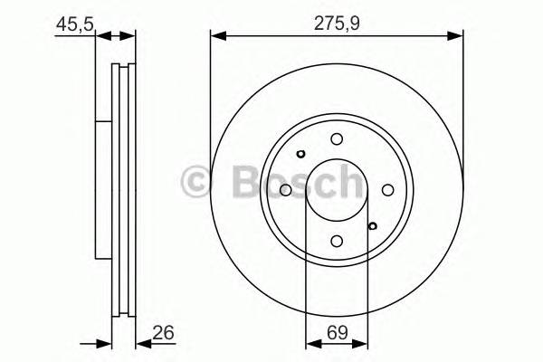 BOSCH 0986479R94 Диск гальмівний