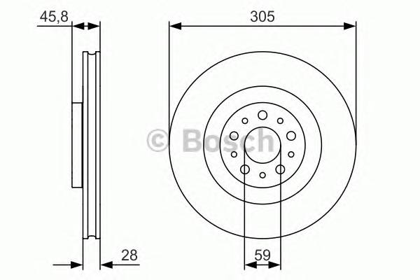 BOSCH 0 986 479 736 Гальмівний диск