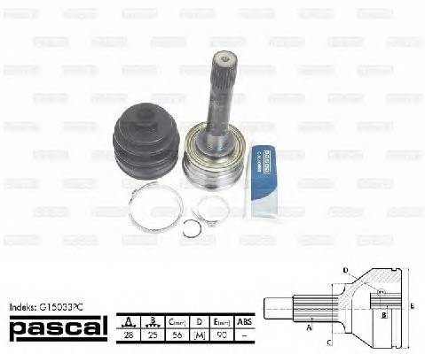 PASCAL G15033PC Шарнирный комплект, приводной