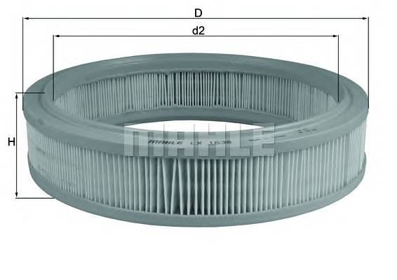 KNECHT LX 1638 Повітряний фільтр